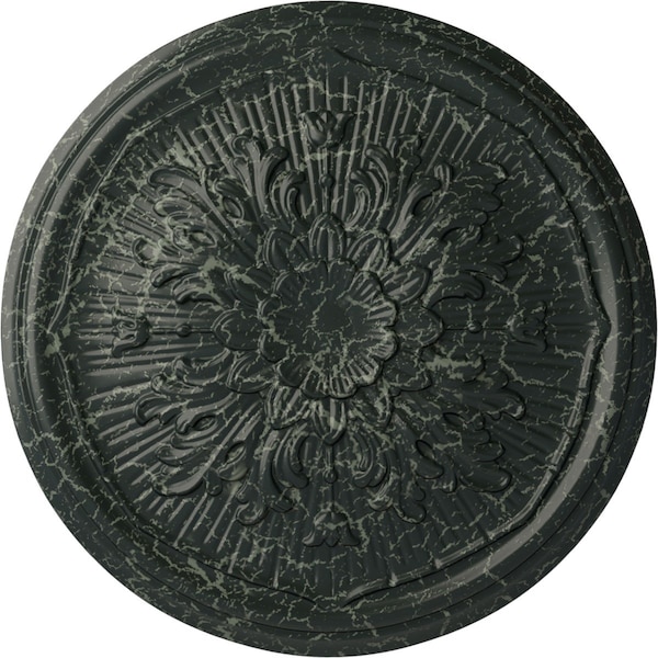 Ekena Millwork Luton Ceiling Medallion (Fits Canopies up to 1 1/8"), 15 3/4"OD x 5/8"P, Painted Turtle Crackle CM16LUPTC - main